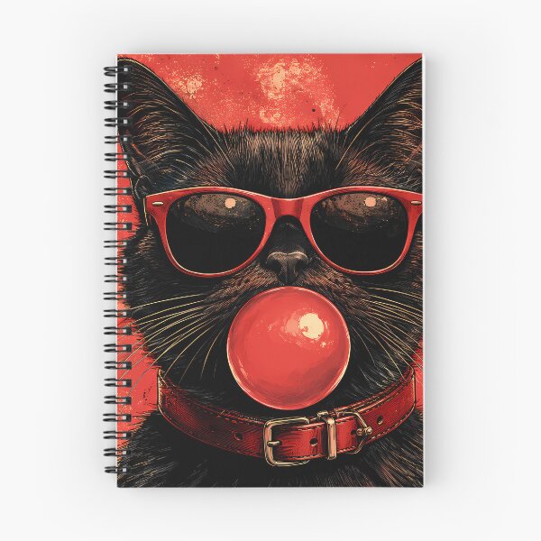 Item preview, Black Cat with Red Sunglasses Retro Pop Art designed and sold by RkskArt.