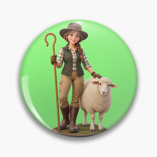 Item preview, Professional Female Sheep Farmer 3D Cartoon Character designed and sold by libanmax.
