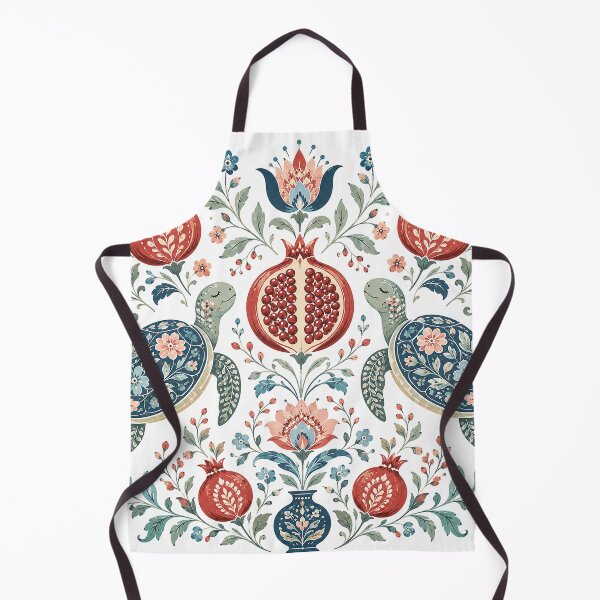 Item preview, Folk Art Turtles and Pomegranate Design designed and sold by Gold Turtle Lina.