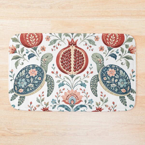 Item preview, Folk Art Turtles and Pomegranate Design designed and sold by Gold Turtle  Lina.