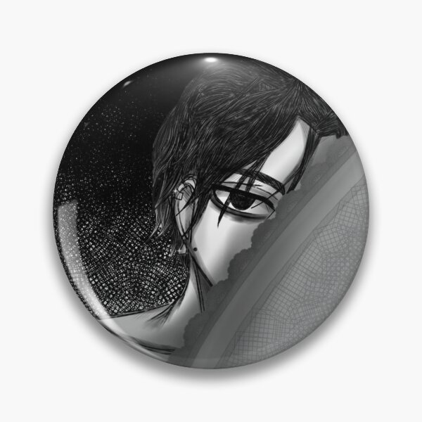 Item preview, Anime guy looking from amrchair back. Black and white style. designed and sold by YaroshMaria.