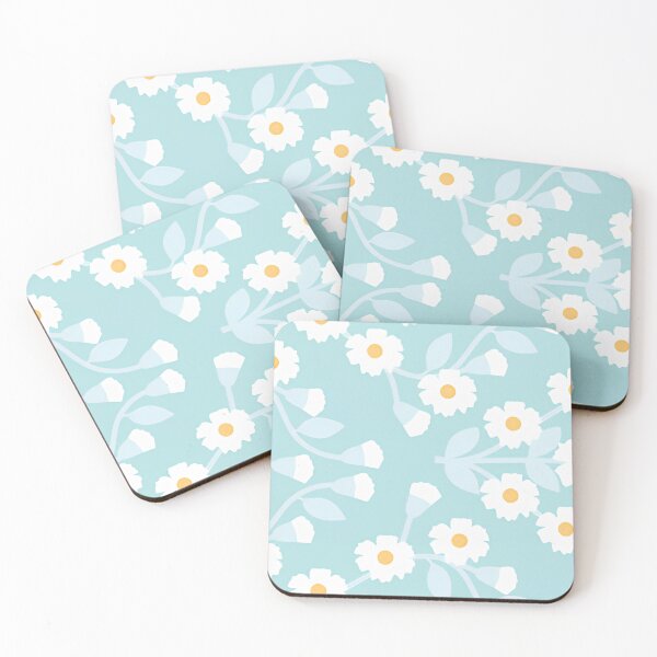 Item preview, Cute Sky Blue & White Daisy Meadow Floral Seamless Pattern designed and sold by LuxocaDesigns24.