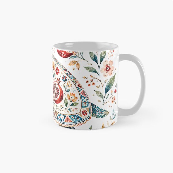 Item preview, Watercolor Sea Turtle Pomegranate Floral Art designed and sold by Gold Turtle  Lina.