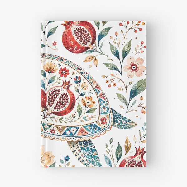 Item preview, Watercolor Sea Turtle Pomegranate Floral Art designed and sold by Gold Turtle  Lina.