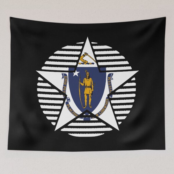 Item preview, Retro Massachusetts Star Shaped Flag MA designed and sold by shitpostee.