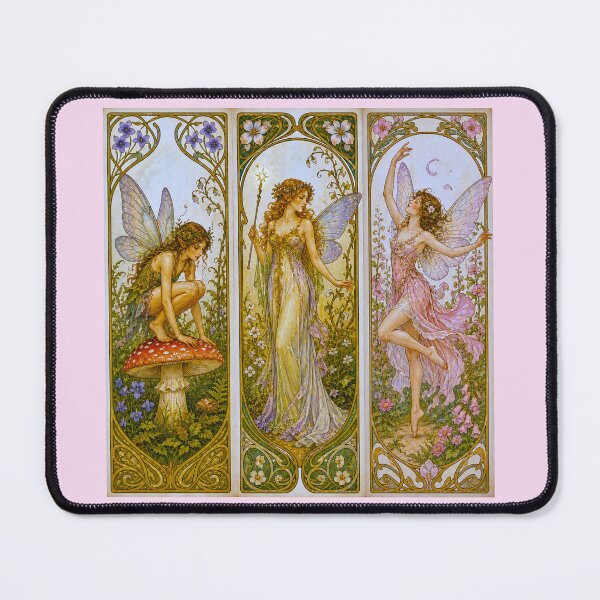 Item preview, Art Nouveau Fairies in the Forest designed and sold by 3rdBirdInk.