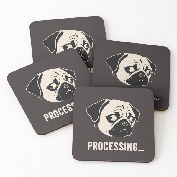 Item preview, Pug Processing T-Shirt/Funny Pug Lover Gift/Processing Dog Humour  designed and sold by Halejo68.