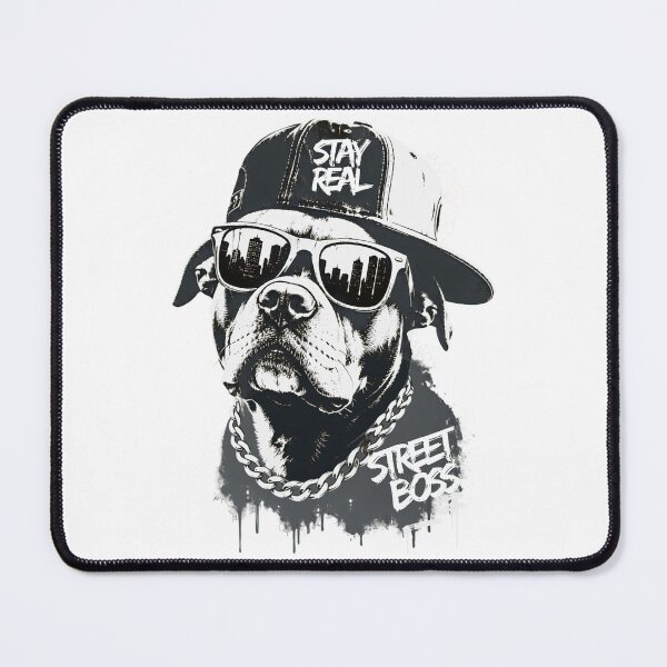 Item preview, Stay Real Street Boss Cool Pitbull Dog Hip Hop Urban designed and sold by BellabdO.