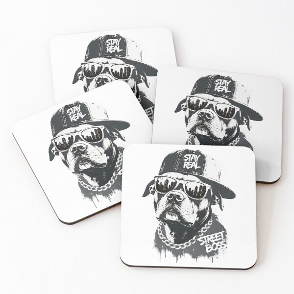 Item preview, Stay Real Street Boss Cool Pitbull Dog Hip Hop Urban  designed and sold by BellabdO.