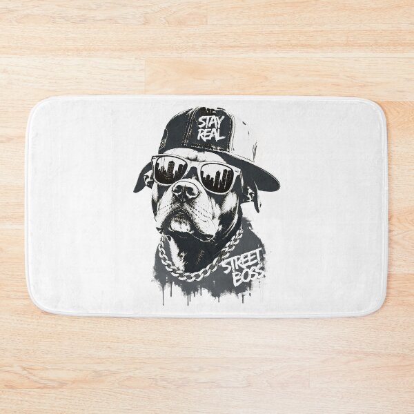 Item preview, Stay Real Street Boss Cool Pitbull Dog Hip Hop Urban  designed and sold by BellabdO.