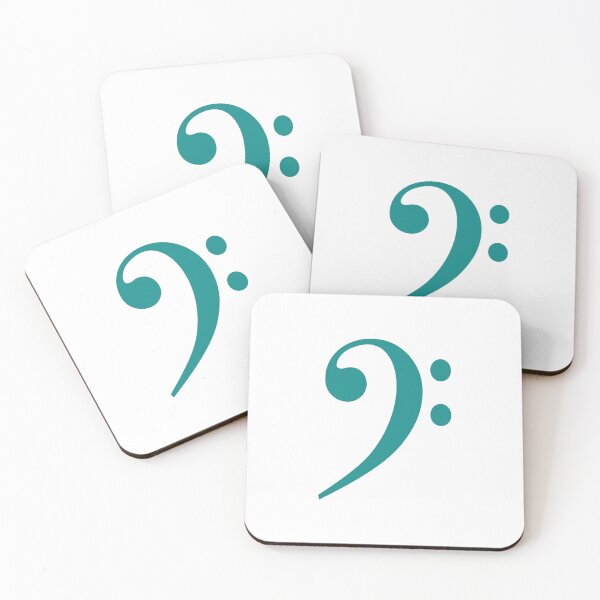 Item preview, Bass clef teal designed and sold by Inspirationmotivation.