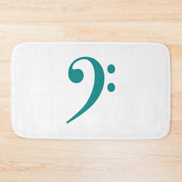 Item preview, Bass clef teal designed and sold by Inspirationmotivation.
