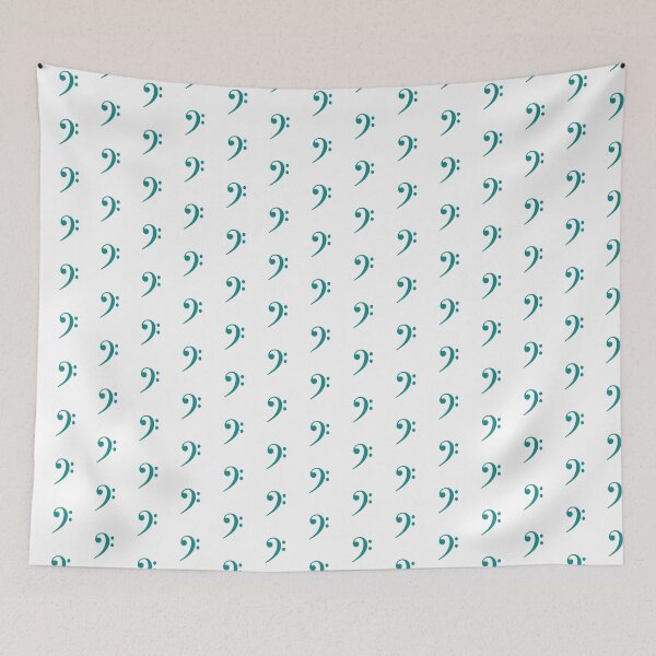 Item preview, Bass clef teal designed and sold by Inspirationmotivation.