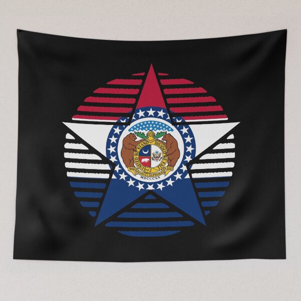 Item preview, Retro Missouri Star Shaped Flag MO designed and sold by shitpostee.