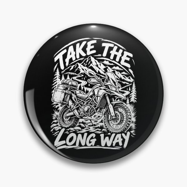 Item preview, Take The Long Way Adventure Motorcycle designed and sold by JesterKrewArt.