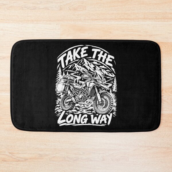 Item preview, Take The Long Way Adventure Motorcycle designed and sold by JesterKrewArt.
