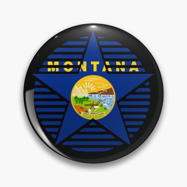 Artikelvorschau, Retro Montana Sternförmige Flagge MT entworfen und verkauft von shitpostee.