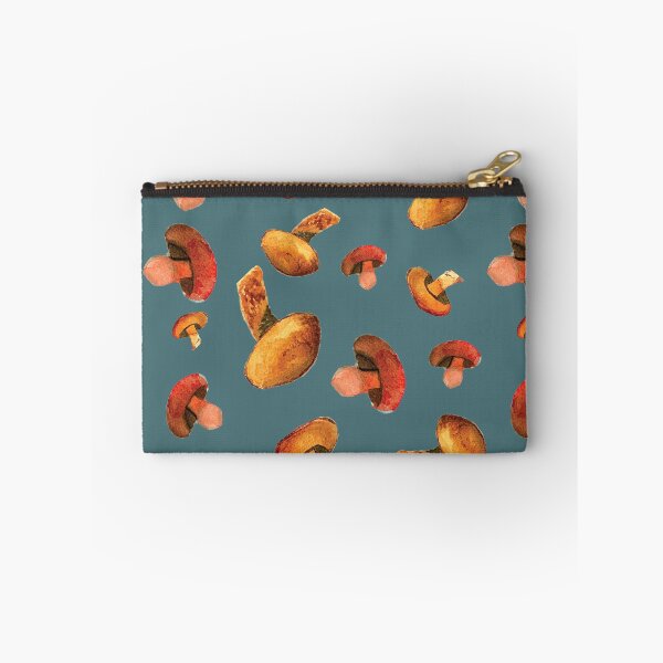 Item preview, Mushrooms Scattered on Teal designed and sold by jennifer-a-lane-design.