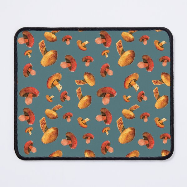 Item preview, Mushrooms Scattered on Teal designed and sold by jennifer-a-lane-design.