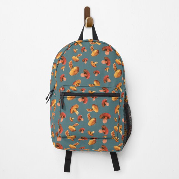 Item preview, Mushrooms Scattered on Teal designed and sold by jennifer-a-lane-design.