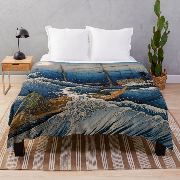 Item preview, Japanese Wave Wall Art, Headed to the Black Ships, Yoshida Shoin Ukiyo-e Print designed and sold by RickE.