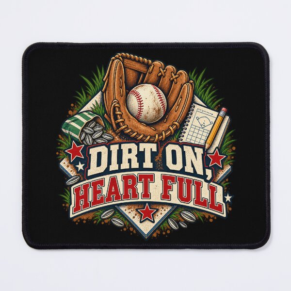 Item preview, Dirt On Heart Full Baseball Family Game Art designed and sold by CheerfulNest.