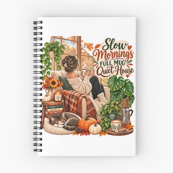 Item preview, Slow Mornings Full Mug Quiet House – Cozy Fall Coffee Lover designed and sold by CottageGardenCo.