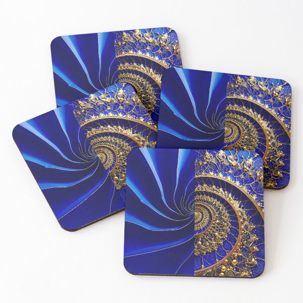 Item preview, Intricate Duality of Royal Navy Velvet and Gold Filigree designed and sold by Vicky Brago-Mitchell®.