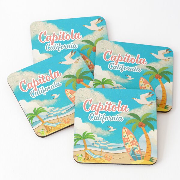 Item preview, Capitola California Beach Scene - Papercraft Surf Art Souvenir designed and sold by DonnaRaine.