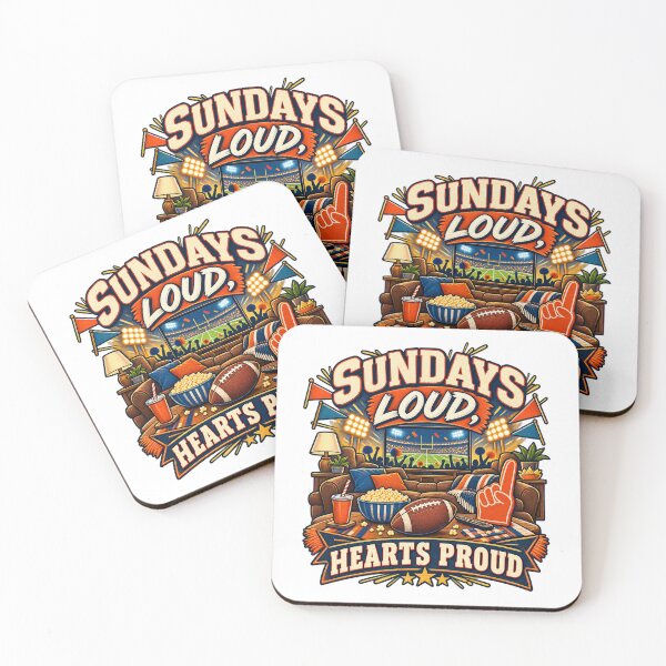 Item preview, Sundays Loud Hearts Proud Football Watch Party Art designed and sold by CheerfulNest.
