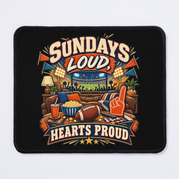Item preview, Sundays Loud Hearts Proud Football Watch Party Art designed and sold by CheerfulNest.