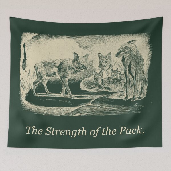 Item preview, The Strength of the Pack — Vintage Wolf Pack Literary Tee designed and sold by Core-E.