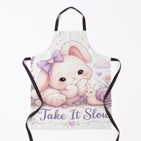 Item preview, Take It Slow Bunny and Snail – Cute Kawaii Pastel Inspirational Design designed and sold by Moonlight Studio.