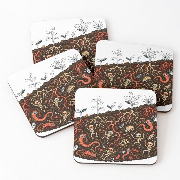 Item preview, Underground Soil Party Skeletons Science Humor designed and sold by chattsuede.