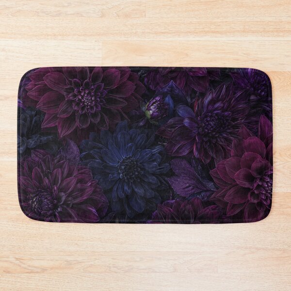 Item preview, Dark Purple Floral Dahlia Garden Pattern designed and sold by Owcomm.