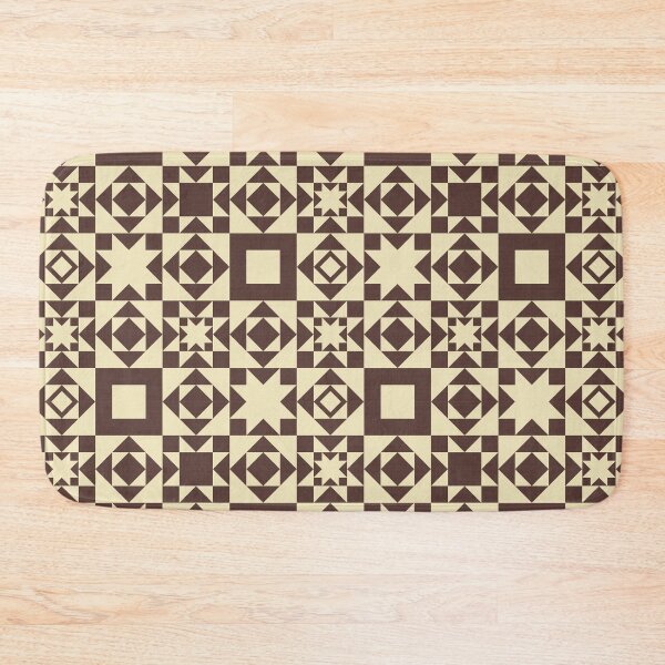 Item preview, Autumnal Farmhouse Quilt in Cream + Brown designed and sold by YesterdayColl.