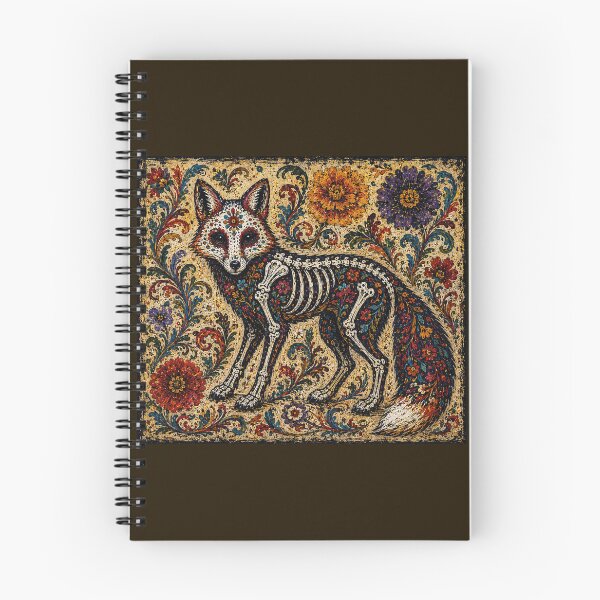 Item preview, Day of the Dead Folk Art Fox  designed and sold by newnomads-art.