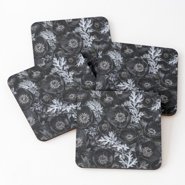 Item preview, Dark Gothic Black Flowers Floral Pattern designed and sold by Owcomm.