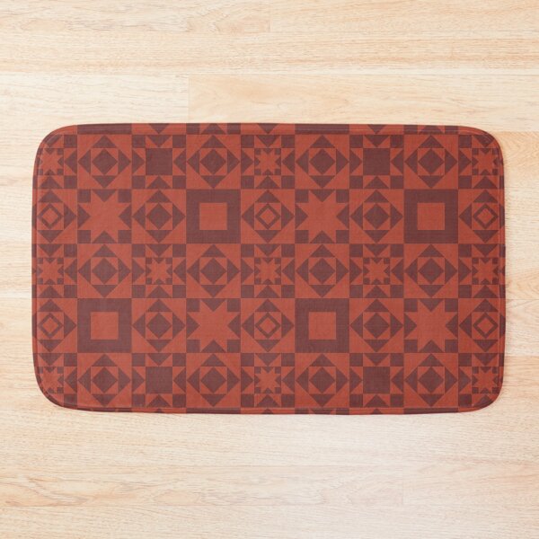 Item preview, Autumnal Farmhouse Quilt in Tonal Barn Rust designed and sold by YesterdayColl.