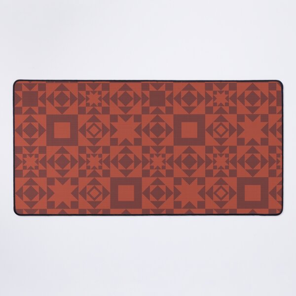 Item preview, Autumnal Farmhouse Quilt in Tonal Barn Rust designed and sold by YesterdayColl.