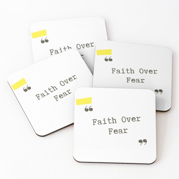 Item preview, Faith Over Fear Minimalist Christian Quote Design designed and sold by LensDyn™.