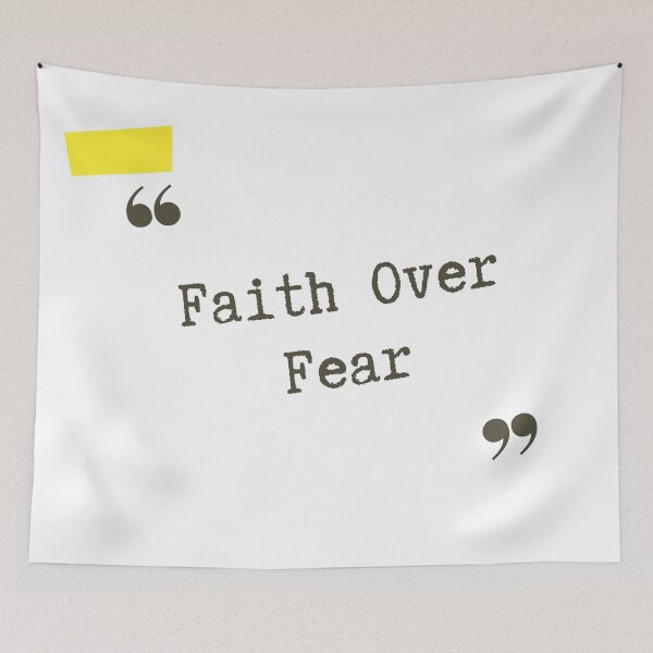 Item preview, Faith Over Fear Minimalist Christian Quote Design designed and sold by LensDyn™.