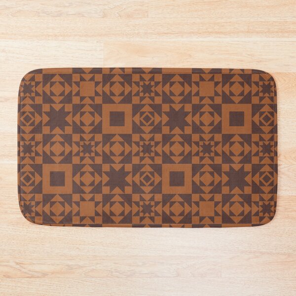 Item preview, Autumnal Farmhouse Quilt in Tonal Brown designed and sold by YesterdayColl.
