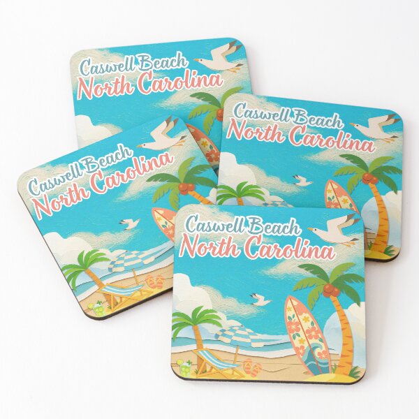 Item preview, Caswell Beach North Carolina Beach Scene - Coastal Souvenir Art designed and sold by DonnaRaine.