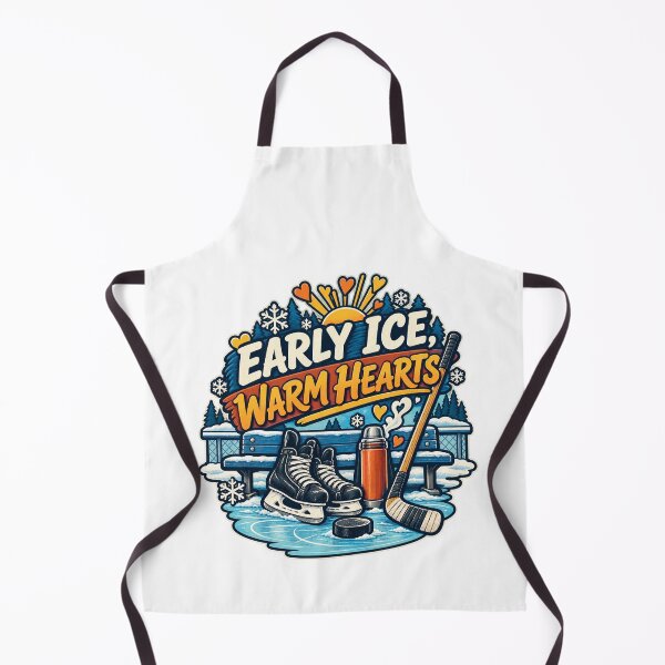 Item preview, Early Ice Warm Hearts Hockey Family Art designed and sold by CheerfulNest.
