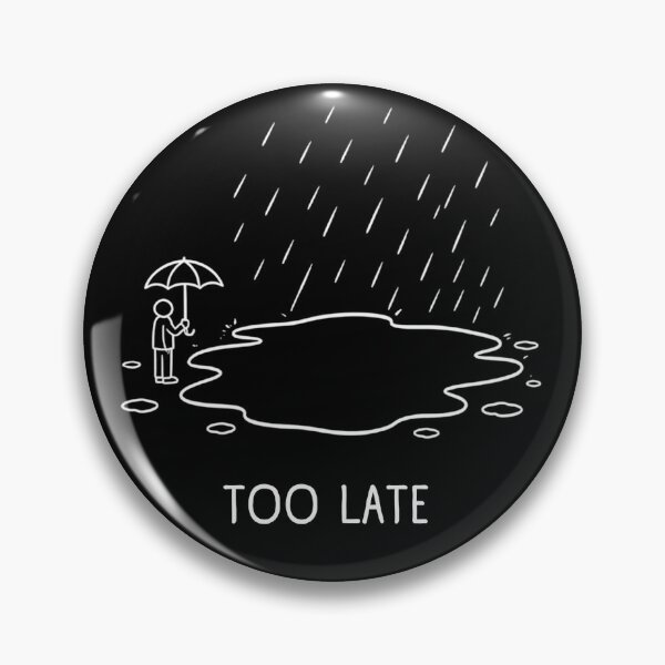 Item preview, Too Late Umbrella Funny Minimalist Design – Rainy Day Humor designed and sold by SakuraHQ.