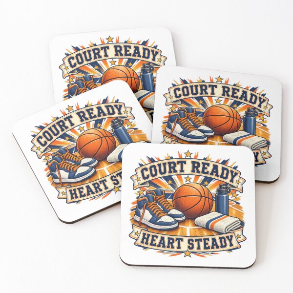 Item preview, Court Ready Heart Steady Basketball Family Art designed and sold by CheerfulNest.