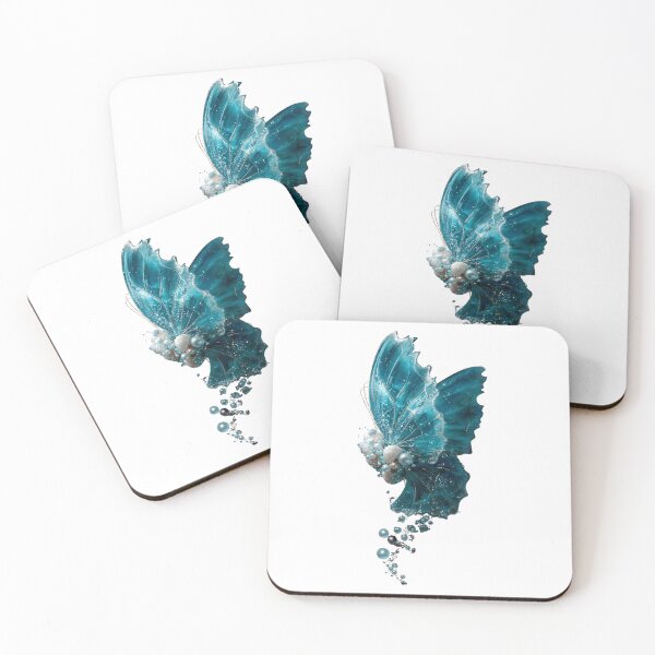 Item preview, Blue Ocean Pearl Butterfly With Bubbles designed and sold by LC&LCPlatform.