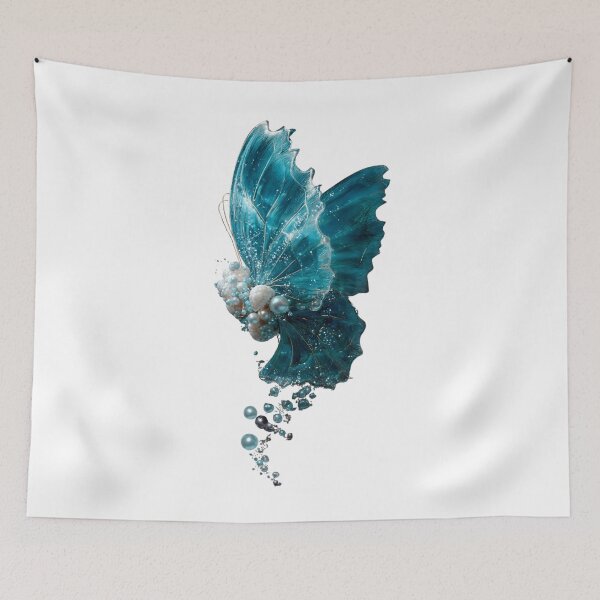 Item preview, Blue Ocean Pearl Butterfly With Bubbles designed and sold by LC&LCPlatform.
