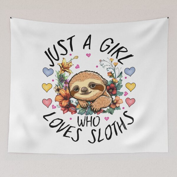 Item preview, Just a girl who loves sloths , cute design designed and sold by MoSaid.